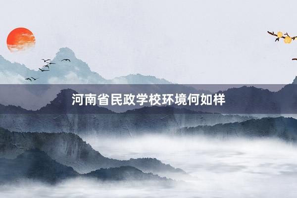 河南省民政学校环境何如样
