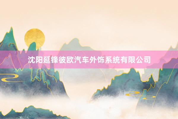沈阳延锋彼欧汽车外饰系统有限公司